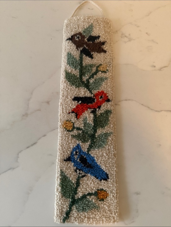 Other - Vintage Lodge Needlepoint Wall Hanging Small Birds